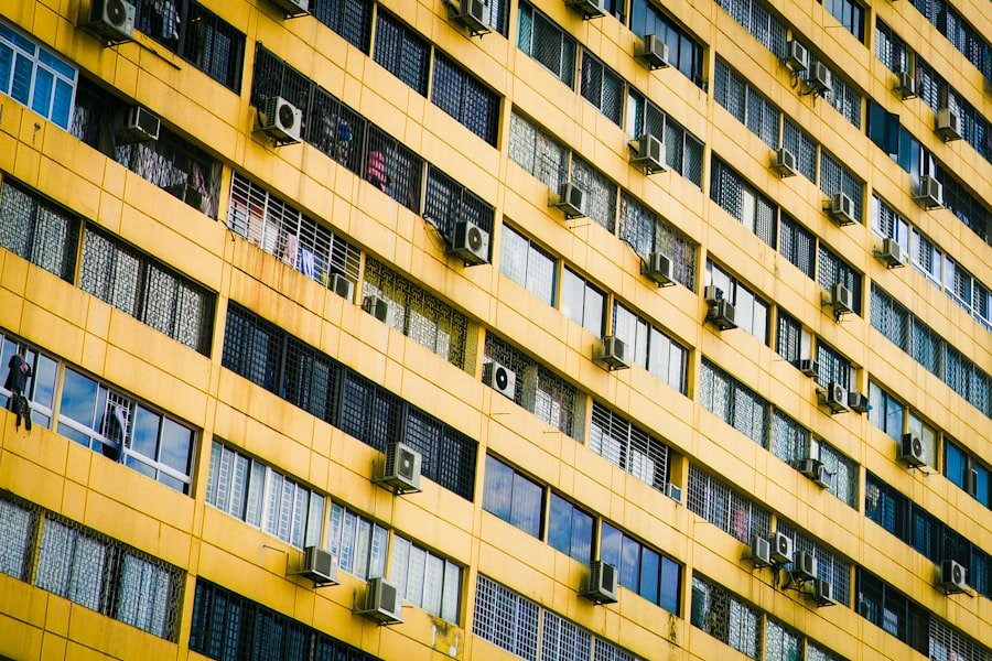 Apartment building with many homes